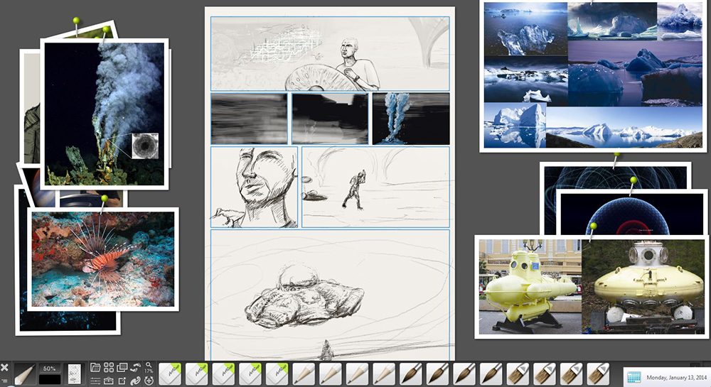 Art by Camilo Nascimento Deep Deep Blue, Art Rage Screenshot, Page 2 OLIMAX: Deep Deep Blue, Art Rage Screenshot, Page 2