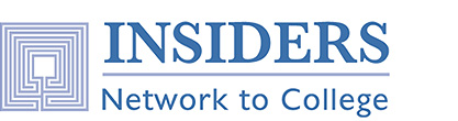 Logo for Insiders Network to College, a top view of a labyrinth with a square opening in the center.