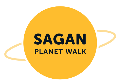 Logo for the Sagan Planet Walk in Ithaca, New York.