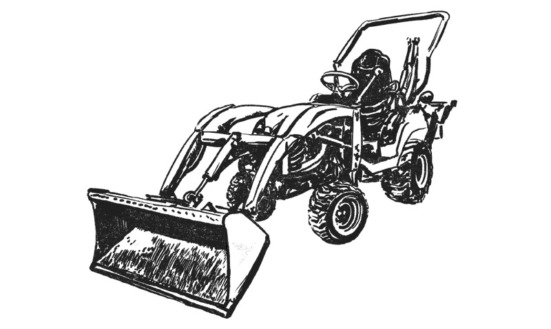 Illustration of tractor used at Salt Point Brewing, Co.
