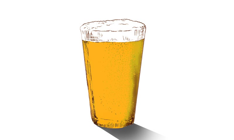 Illustration of a pint of beer